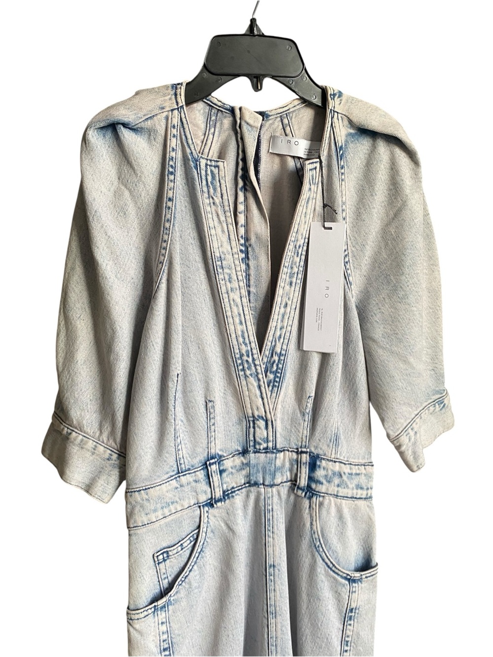Iro Alysu Denim Midi Dress brand new with tags EU 36 Light Wash - Picture 8 of 15